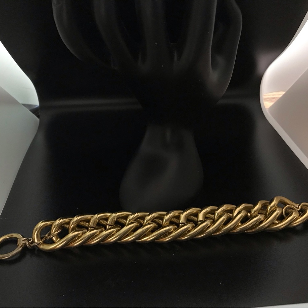 Vintage Bold Chunky Gold Tone Bracelet